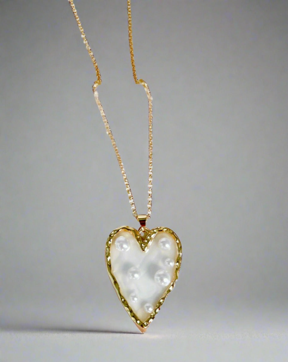 Heart Pearl Necklace